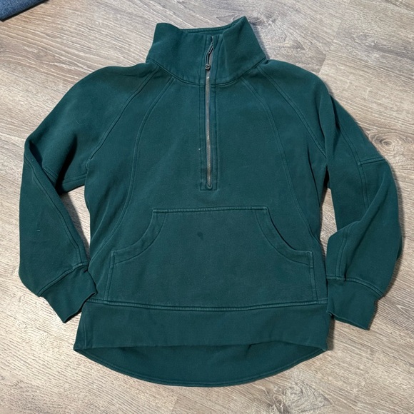 Lululemon Scuba green 1/2 zip XS/S - Picture 1 of 9